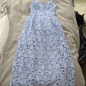 ASTR Periwinkle Midi Lace Dress - Small